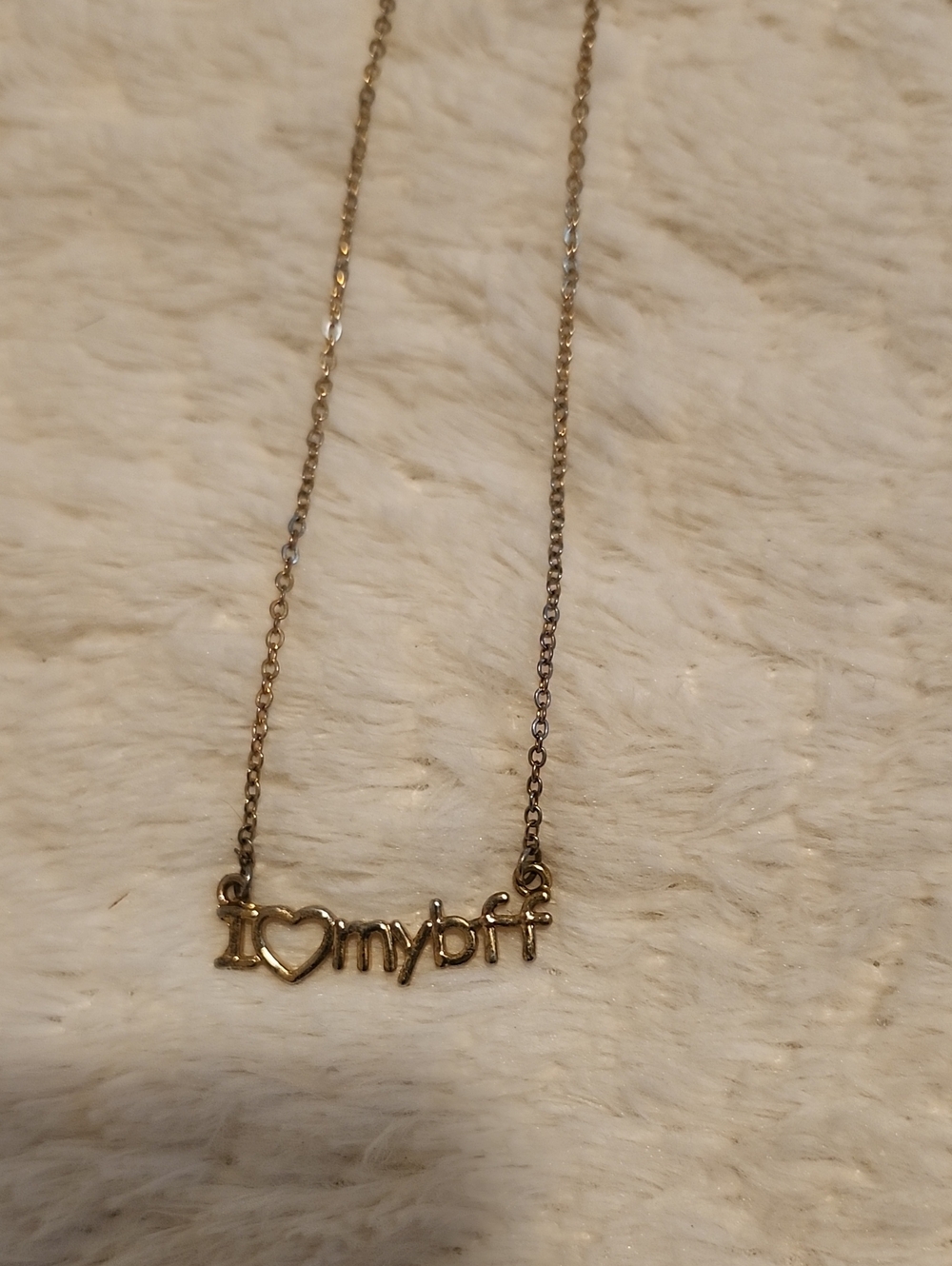 Claire's Gold 'I ♥ my bff' Pendant Necklace